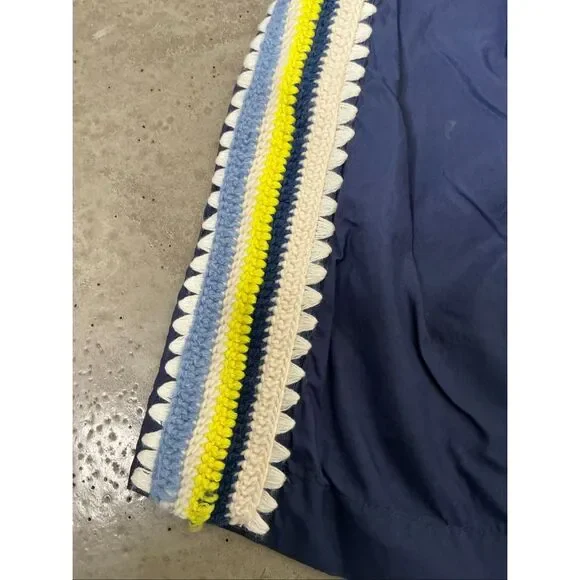 Sea NY Crochet Side Stripe Shorts | Navy in XS - Picture 4 of 6